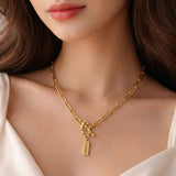Paper Clip statement Necklace