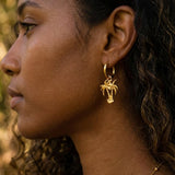 Coconut Tree Hoop Earings