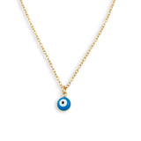 Midnight Blue Evil Eye Locket Necklace