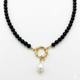 Guardian Stone & Pearl Talisman Necklace
