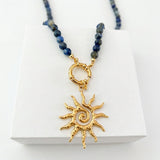 Lapis Lazuli Sunburst Necklace: SUN&STONE