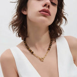 Imperial Tiger Eye Gold Necklace