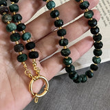 Lucky Emerald Gold Wish Necklace