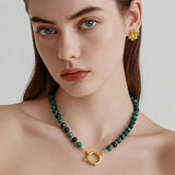 Lucky Emerald Gold Wish Necklace