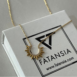 Crystal Sunburst Pendant Necklace
