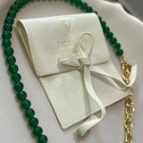 Green Chalcedony Agate Necklace