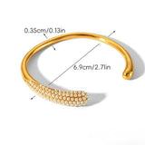 Luxury Open Cuff Bracelet Non-Tarnish waterproof