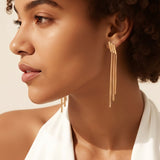 Vertical Multi Layered Rod Earings Non-Tarnish