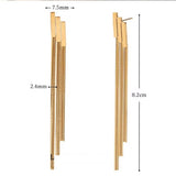 Vertical Multi Layered Rod Earings Non-Tarnish