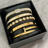 Classic Gold Bracelets Stack Non-Tarnish