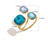 The Blue Zirc Gold Fusion Ring