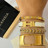 Luxurious Four Bracelets Stack Non-Tarnish