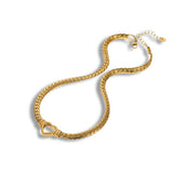 Golden Heart Choker Necklace