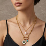 Amazonite & Freshwater pearl Necklace