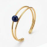 Imperial Lapis Lazuli Power Stone Cuff Bracelet