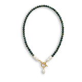Natural Emerald and Freshwater Pearls Necklace