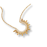 Crystal Sunburst Pendant Necklace