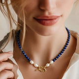 Lapis Lazuli and Freshwater pearl Necklace