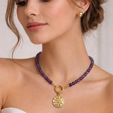 Gypsy Soul Amethyst Sunburst Necklace