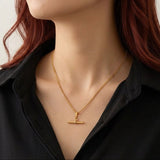 T Bar Pendant Necklace