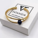 Imperial Lapis Lazuli Power Stone Cuff Bracelet