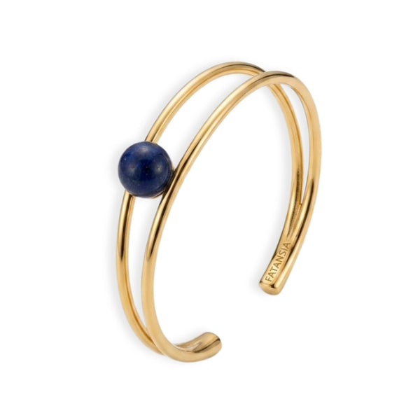 Imperial Lapis Lazuli Power Stone Cuff Bracelet