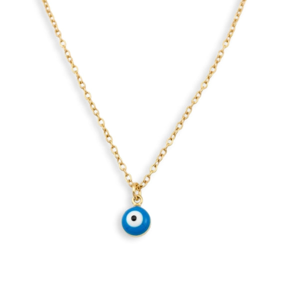 Midnight Blue Evil Eye Locket Necklace