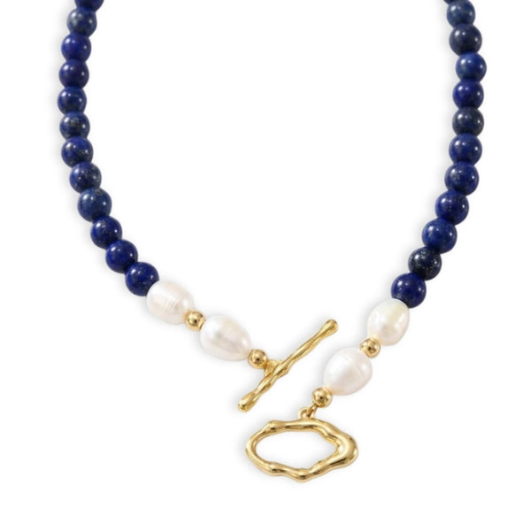 Lapis Lazuli and Freshwater pearl Necklace