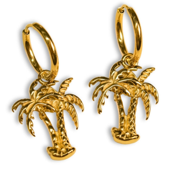 Coconut Tree Hoop Earings