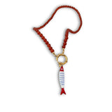 Lucky Carnelian Fish necklace