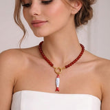 Lucky Carnelian Fish necklace