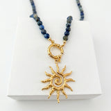 Lapis Lazuli Sunburst Necklace: SUN&STONE