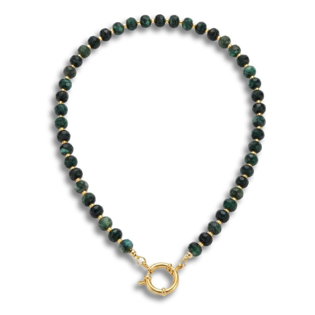 Lucky Emerald Gold Wish Necklace