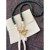 Natural Emerald and Freshwater Pearls Necklace
