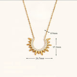 Crystal Sunburst Pendant Necklace