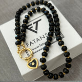 Devotion Stone Heart Pendant Necklace