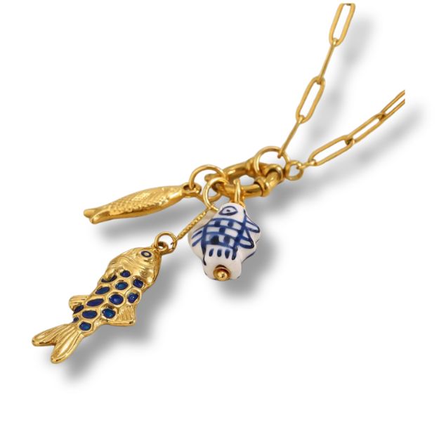 Ocean Fish Charm Necklace