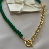 Green Chalcedony Agate Necklace