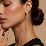Vertical Multi Layered Rod Earings Non-Tarnish