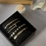 Stylish Silver Bracelets Stack Non-Tarnish