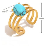 Natural Turquoise Crown Ring