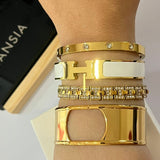 Luxurious Four Bracelets Stack Non-Tarnish