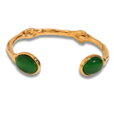 Oval Natural Agate Cuf Bracelet