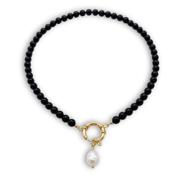 Guardian Stone & Pearl Talisman Necklace