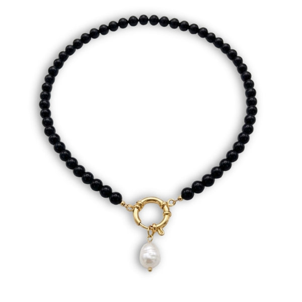 Guardian Stone & Pearl Talisman Necklace