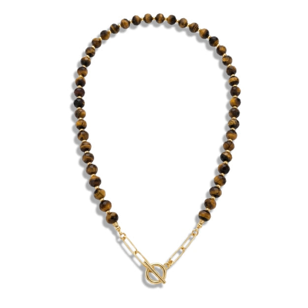 Imperial Tiger Eye Gold Necklace