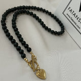 Emeral May Birthstone Heart Pendant Necklace