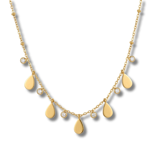 Aqua Aura Drop Necklace