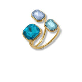 The Blue Zirc Gold Fusion Ring