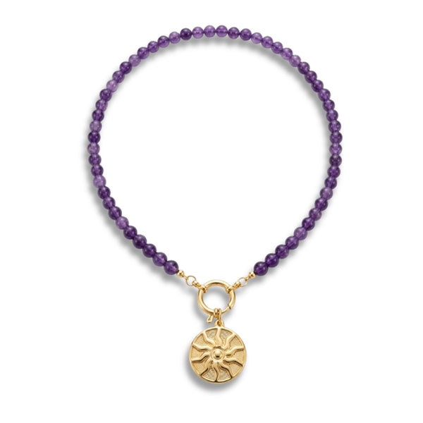 Gypsy Soul Amethyst Sunburst Necklace